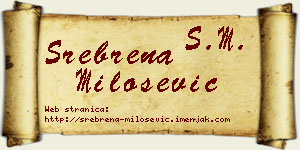 Srebrena Milošević vizit kartica